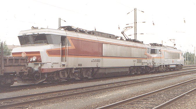 Train d'essais avec CC21003 en gare de Belfort